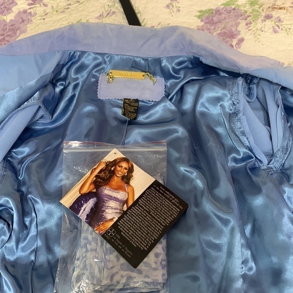 IMAN 100% leather&fabric jacket platinum collection - Picture 9 of 15